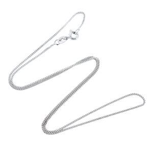 Estate Sterling Silver 925 1mm Curb Link Chain Necklace 16"